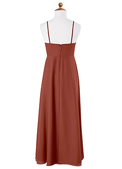Azazie Collette Junior Auburn A-Line Ruched Chiffon Dress image6