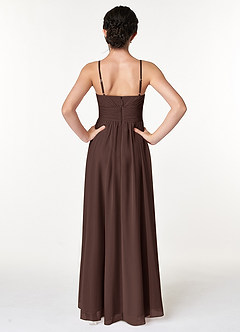 Azazie Catalina Junior Ganache A-Line Ruched Chiffon Dress image2