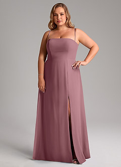 Azazie Wren Brautjungfernkleider Wandelbar A-Linie Seitliche Cut-Outs Chiffon Kleid Amethyst image13