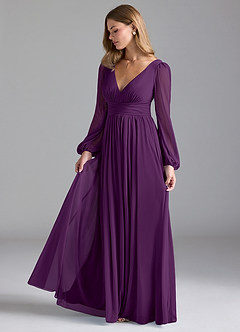 Azazie Norah Robes de demoiselle d'honneur Robe Trapèze en Maille Grain De Raisin image4