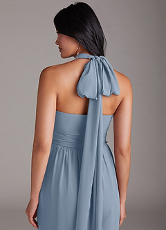 Azazie Lamara Brautjungfernkleider Wandelbar Schulterfrei Chiffon Overall/Jumpsuit Staubblau image10