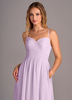 Azazie Joni Jurken voor bruidsmeisjes Converteerbaar Jurk van Chiffon met A-Lijn Strapless Frosted Lila image2