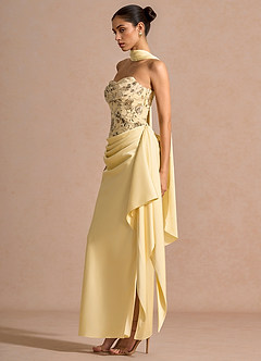 vestido Maxi Lantejoulas Douradas Aspasia image4