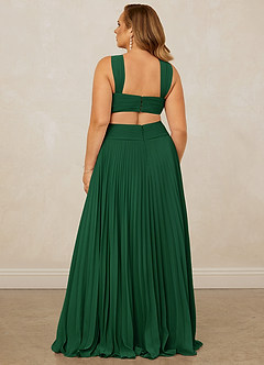 Christian Siriano Bridal for Azazie 1009 Bridesmaid Dresses Dark Green A-Line Pleated Chiffon Dress image15