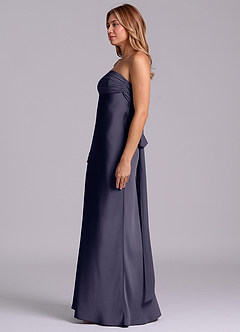 Azazie Ailanie Brudtärnklänningar Klä av Tubklänning i Stretch Satin Axelbandslös Stormig image6