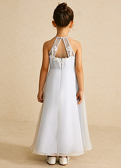 Azazie Ladybug Flower Girl Dresses White A-Line Lace Organza Dress image5