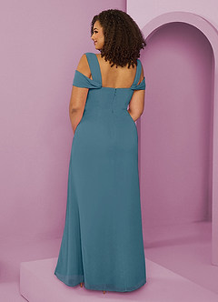 Barbie ♥ Azazie Bridesmaid Dresses Bermuda A-Line Off the Shoulder Chiffon Dress image8