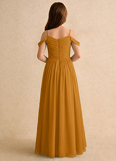 Azazie Chelo Girls Formal Flower Girl Klänningar Klä A-Linje i Chiffong Plisserad image2