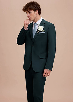 front Ethan Navy Blue Refined Weave Suit Jacket