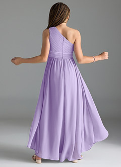 Azazie Mathilda Junior Lilac A-Line Pleated Chiffon Dress image2