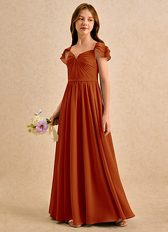 Azazie Meimei Girls Formal Flower Girl Klänningar Klä A-Line i Chiffong Plisserad image5