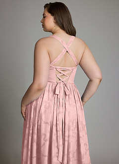 Azazie Francis Kleider zum Anprobieren zu Hause A-Linie Korsett Blumen-Burnout Kleid Dunkelmarine image15