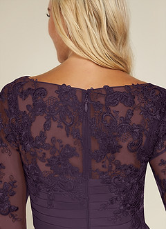 Azazie Alisondra Mother of the Bride Dresses Plum Sheath Scoop Lace Lace Dress image7