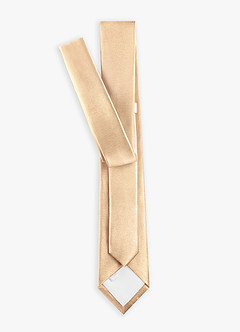 front Metallic Satin Wide Tie