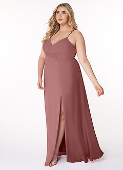 Azazie Everleigh Bridesmaid Dresses Desert Rose A-Line Sweetheart Pleated Chiffon Dress image11