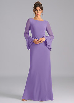 Azazie Leone Bridesmaid Dresses Tahiti Mermaid Corset Chiffon Dress image3