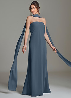 Azazie Ilana Bridesmaid Dresses Neptune A-Line Strapless Chiffon Dress image5