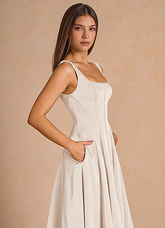 Nolia Cream Midi Dress image3