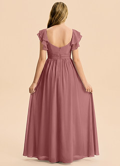 Azazie Anaya Junior Desert Rose A-Line Sweetheart Neckline Chiffon Dress image2