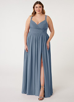 Azazie Chanel Bridesmaid Dresses Twilight A-Line Pleated Chiffon Dress image8