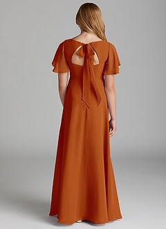 Azazie Kimber Junior Paprika A-Line Pleated Chiffon Dress image2