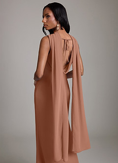 Azazie Linelle Bridesmaid Dresses Bronzer Mermaid Pleated Chiffon Dress image9