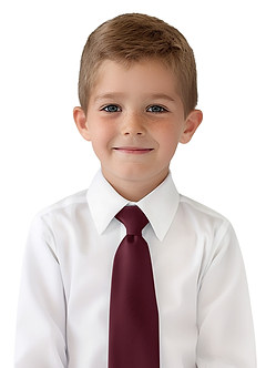 front Boy's Matte Satin Neck Tie
