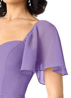Azazie Chloe Bridesmaid Dresses Tahiti A-Line Sweetheart Neckline Chiffon Dress image6