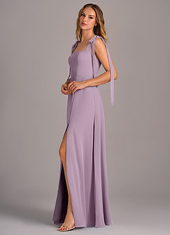 Azazie Debra Bridesmaid Dresses Wisteria A-Line with Pockets Chiffon Convertible Dress image4