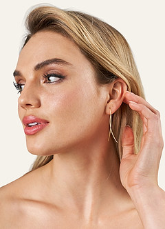 front Minimalistic Metal Earrings