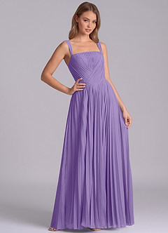 Azazie Mina Jurken voor bruidsmeisjes Jurk van Chiffon met A-Lijn Geplooid Tahiti image6