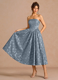 Sadie Dusty Blue Midi Dress image4