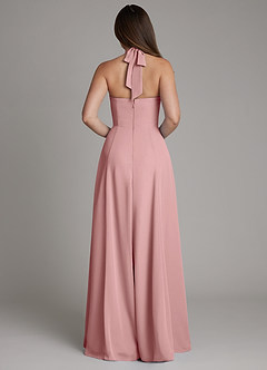 Azazie Irina Bridesmaid Dresses Dusty Rose A-Line Pleated Chiffon Dress image3