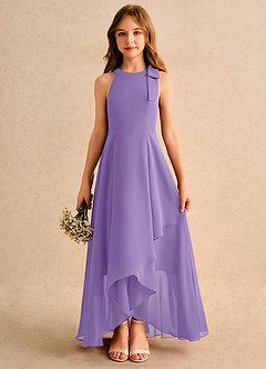 Azazie Boop Girls Formal Abiti da Ragazza di Fiori Abito A-Line in Chiffon Fiocco Tahiti image1