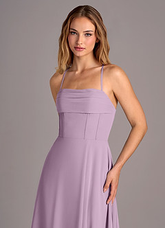 Azazie Carolyn Bridesmaid Dresses Wisteria A-Line Pleated Chiffon Dress image2