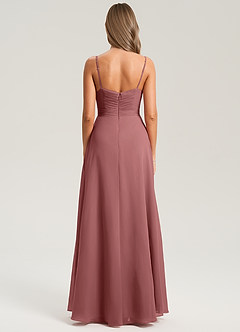 Azazie Terese Bridesmaid Dresses Amethyst A-Line Pleated Chiffon Dress image2