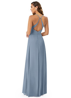 Azazie Davis Bridesmaid Dresses A-Line V-Neck Chiffon Floor-Length Dress image4