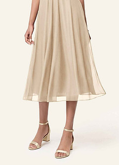 front 매칭 컬러 매트 새틴 블록 힐 샌들 & 엔벨로프 클러치 세트