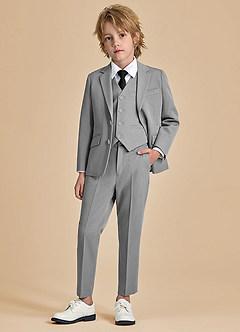 front Oliver Boys Grey 5-Piece Suit