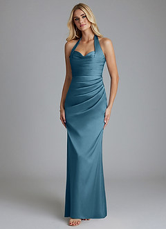 Azazie Minnow Final Sale Bermuda Mermaid Sweetheart Neckline Stretch Satin Dress image6