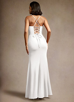 Kaya White Lace Up Maxi Dress image5