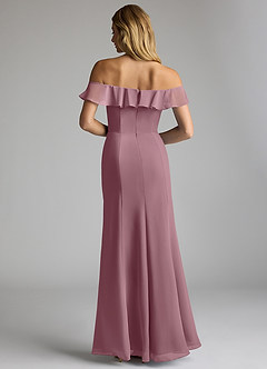 Azazie Sophie Bridesmaid Dresses Vintage Mauve A-Line Off the Shoulder Chiffon Convertible Dress image3