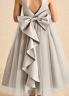 Azazie Solia Flower Girl Dresses Frost Ball-Gown Bow Tulle Dress image7