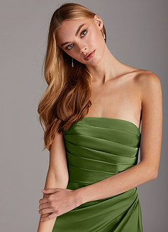 Azazie Lexie Final Sale Juniper Sheath Strapless Stretch Satin Convertible Dress image6