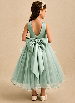 Azazie Savannah Flower Girl Dresses Agave Ball-Gown Lace Tulle Dress image2