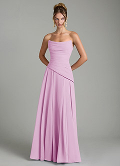 Azazie Gabriela Bridesmaid Dresses Candy Pink A-Line Corset Chiffon Dress image7