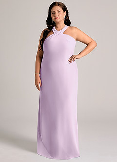 Azazie Doretta At-home Try On Dresses Black Mermaid Pleated Chiffon Dress image8