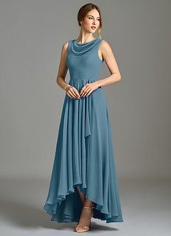 Azazie Wonderland Bridesmaid Dresses Bermuda A-Line Pleated Chiffon Dress image3