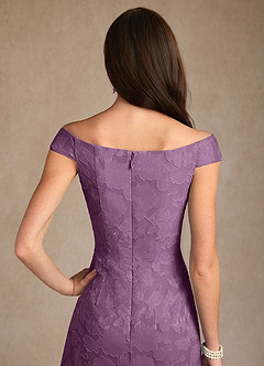 Azazie Moore Mother of the Bride Dresses Wisteria A-Line Boatneck Floral Burnout Dress image6