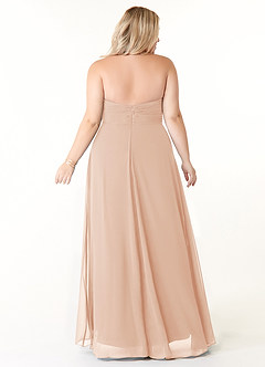Azazie Tessie Bridesmaid Dresses English Rose A-Line V-Neck Pleated Chiffon Dress image8